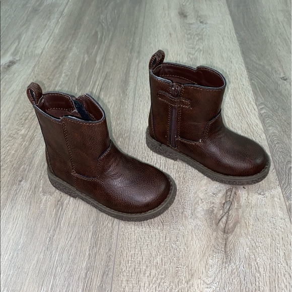 NWOT GAP Chelsea Brown Zip Boots | Cowboy Boots 8T - Picture 3 of 12